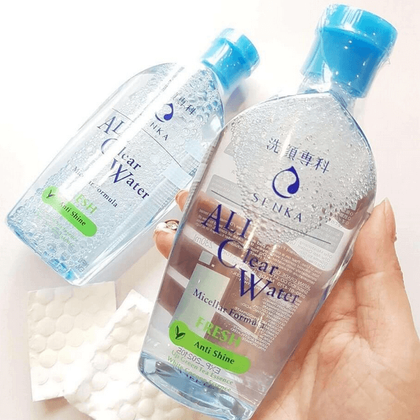 Nước tẩy trang Senka Nhật Bản cho da dầu chai 230 ml (xanh lá nhạt)