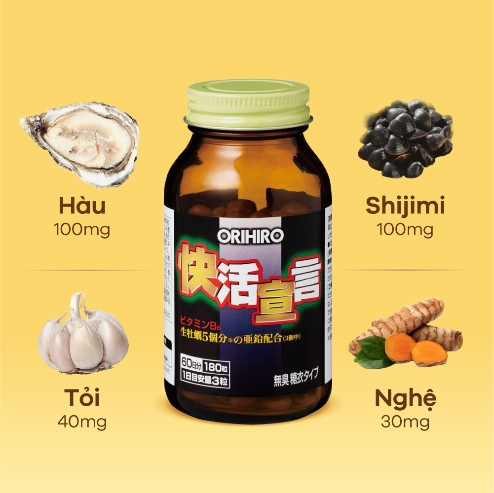 Viên giải độc gan hàu nghệ Orihiro Nhật Bản hộp 180 viên
