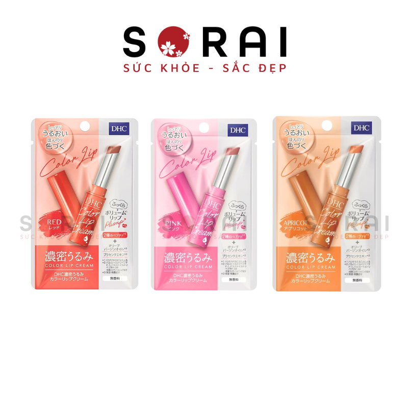 Son dưỡng môi DHC Color Lip Cream Nhật Bản 1.5g màu đỏ
