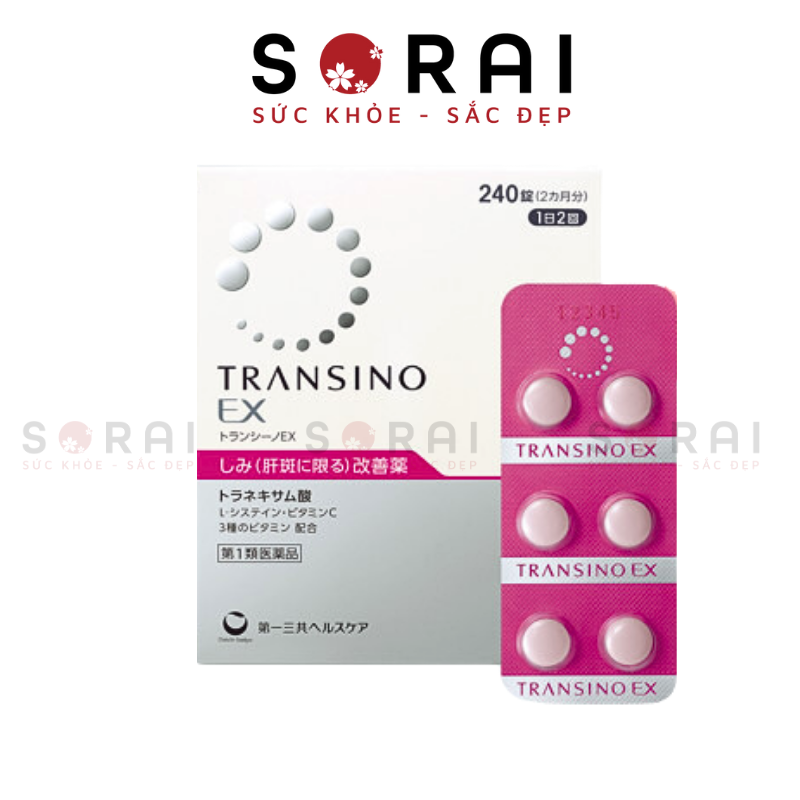Viên uống trị nám trắng da Transino Ex 240 viên mẫu mới