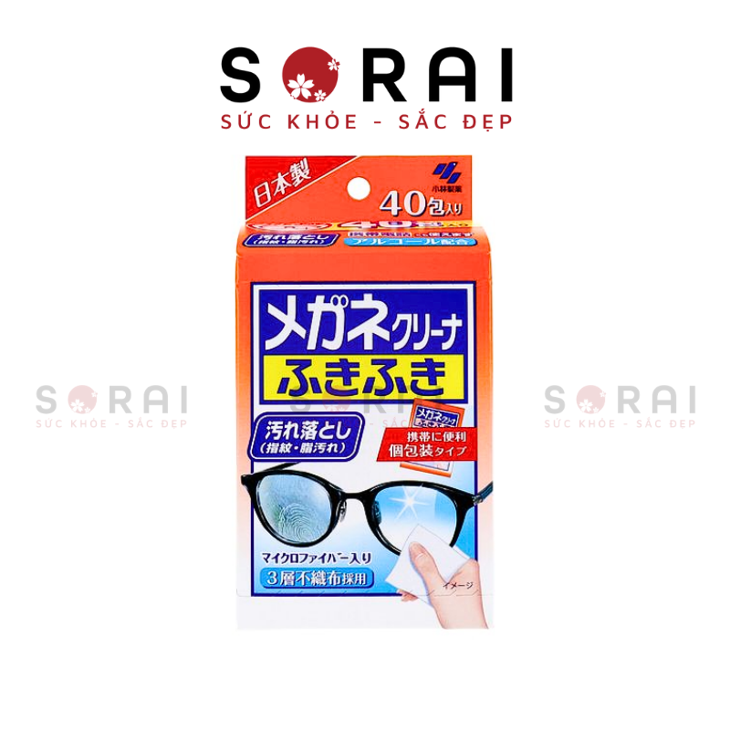 Giấy lau kính Kobayashi Nhật Bản 40 tờ