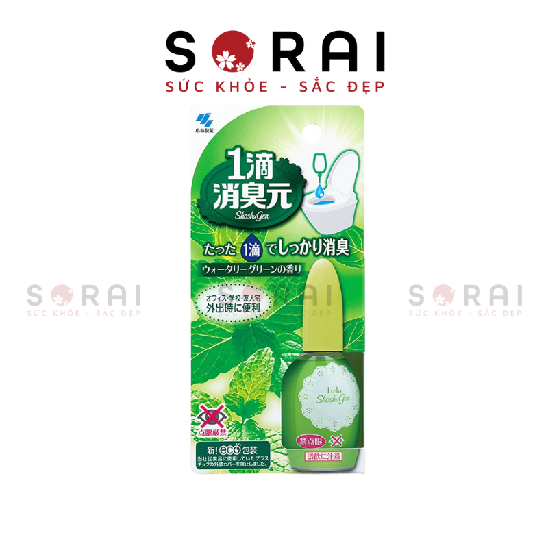 Nước nhỏ thơm bồn cầu Kobayashi Shoshugen 20ml (2 mùi hương) Trà xanh