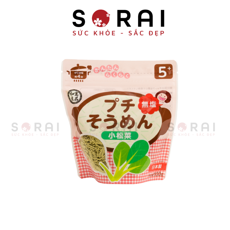 Mì Somen cắt vụn ăn dặm cho bé vị cải ngọt gói 100g