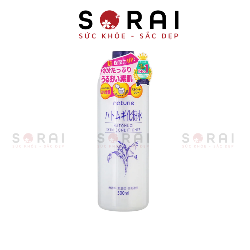 Nước hoa hồng ý dĩ Naturie Skin Conditioner Hatomugi Nhật Bản 500ml