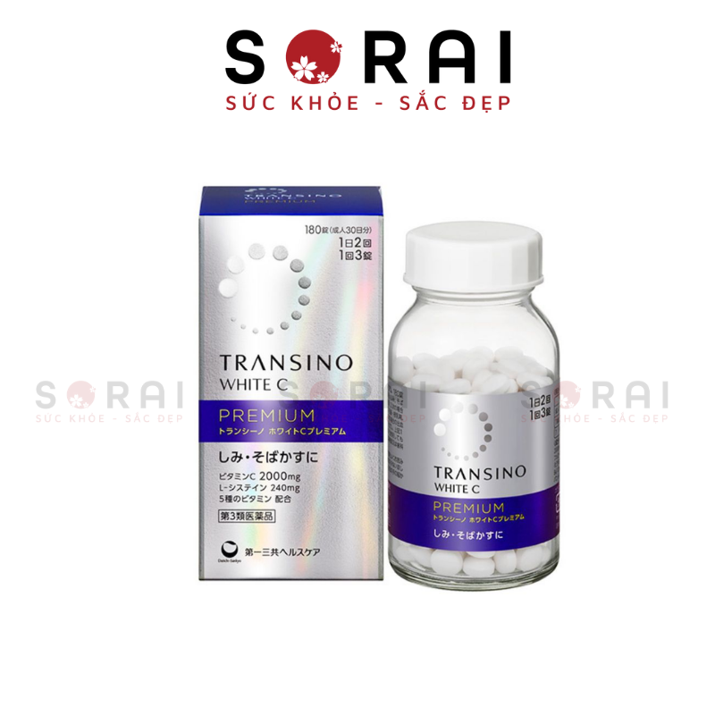 Viên uống trắng da trị nám Transino Premium 180 viên 30 ngày