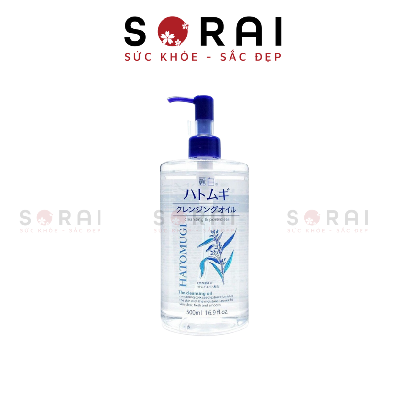 Dầu tẩy trang Hatomugi Cleansing Oil Nhật Bản chai 500ml