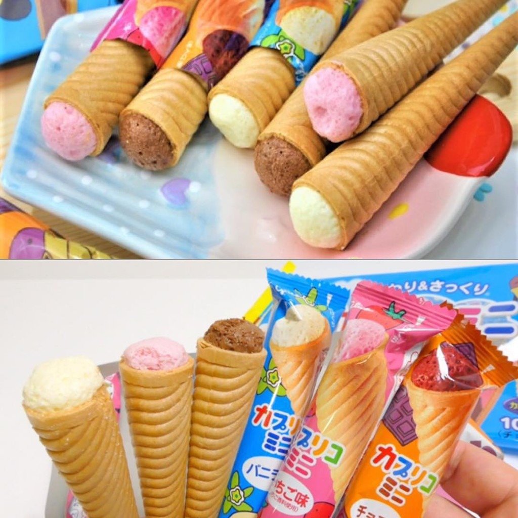 Bánh ốc quế Glico Nhật Bản hình kem 10 cái