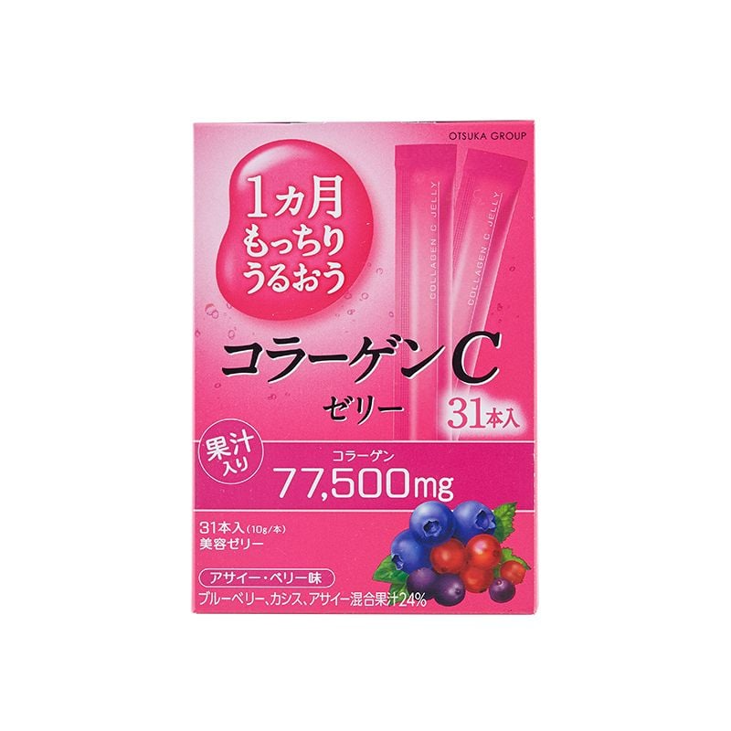 Thạch Collagen Otsuka Skin C Japan Jelly 77500mg 31 thanh - hương việt quất