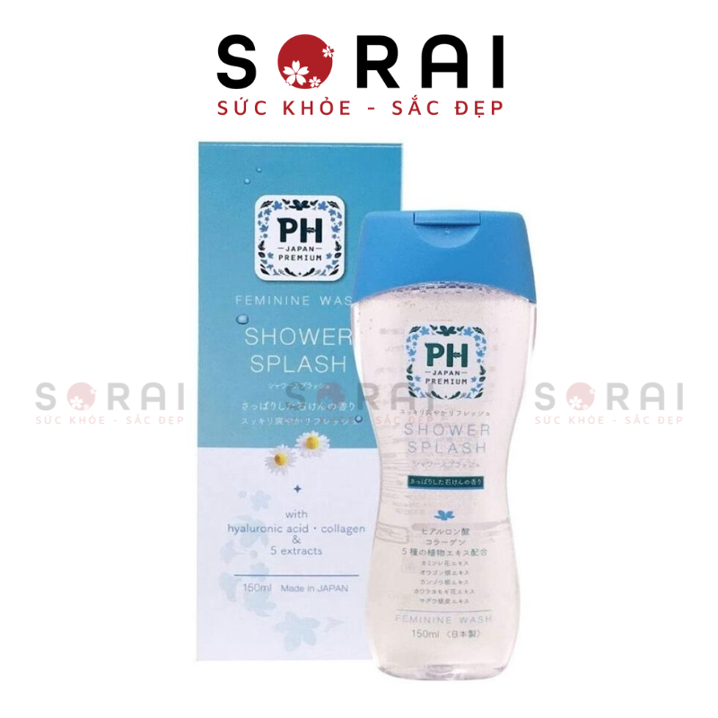 Dung dịch vệ sinh phụ nữ PH Japan Premium Nhật Bản (4 loại) Shower Splash 150ml