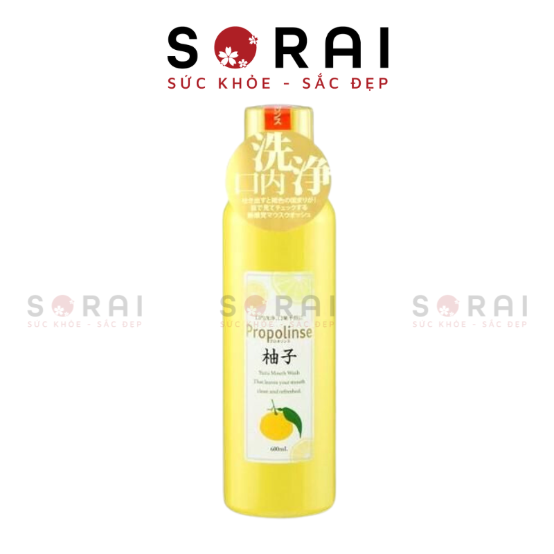 Nước súc miệng, sạch mảng bám Propolinse Nhật Bản hương chanh 600ml