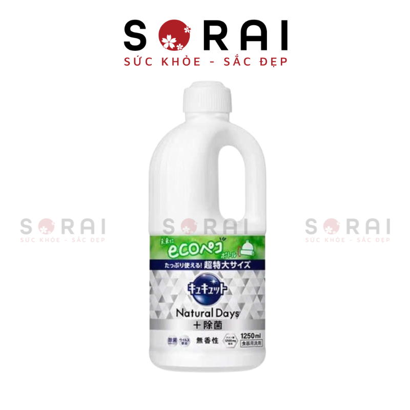 Nước rửa bát Kao hương tự nhiên kết hợp chế độ khử khuẩn Nhật Bản chai 1250ml