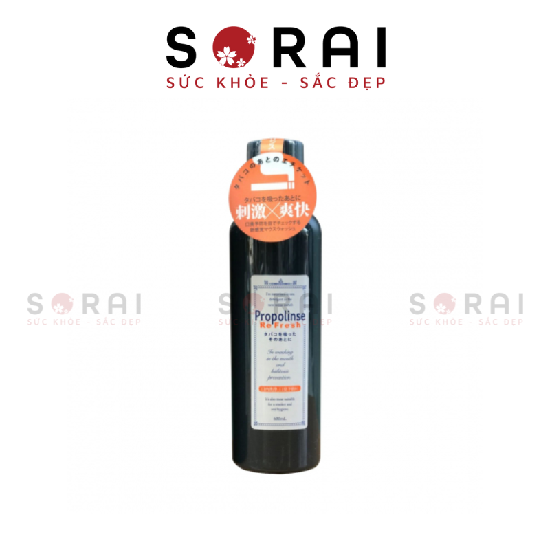 Nước súc miệng Propolinse dùng cho người hút thuốc lá 600ml (đen)