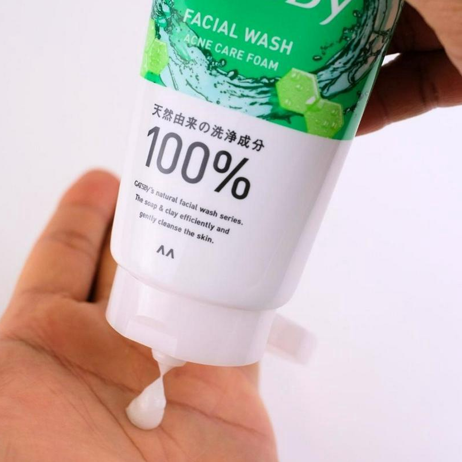 Sữa rửa mặt Gatsby Facial Wash Acne Care Foam tuýp 130g - trị mụn