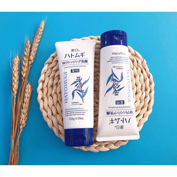 Sữa rửa mặt trắng da Reihaku Hatomugi Nhật Bản tuýp 130g