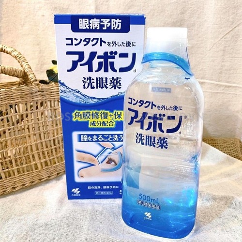 Nước rửa mắt Kobayashi Eyebon W Vitamin Nhật Bản chai 500ml dịu nhẹ