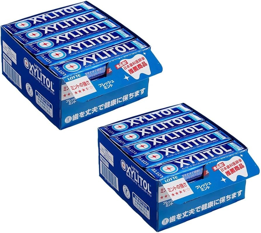Kẹo cao su Xylitol Lotte Nhật Bản hương bạc hà 6/2025