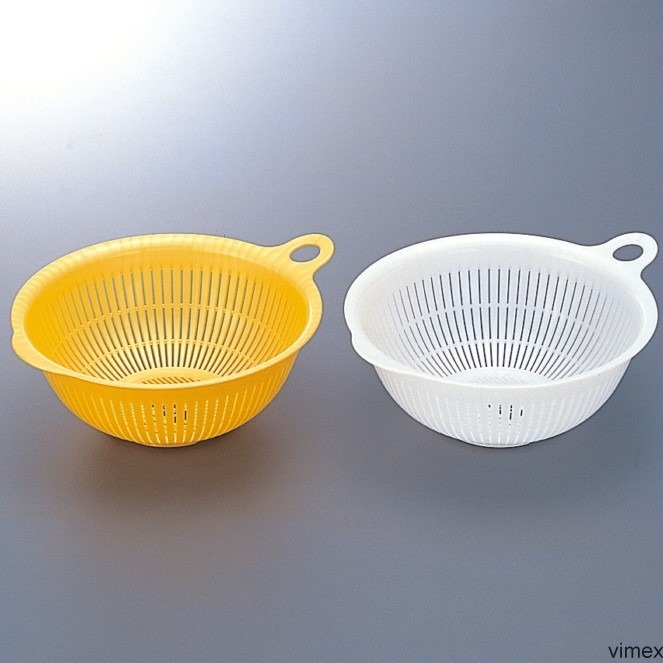 Rổ nhựa rửa rau củ quả Inomata Nhật Bản màu trắng 2L