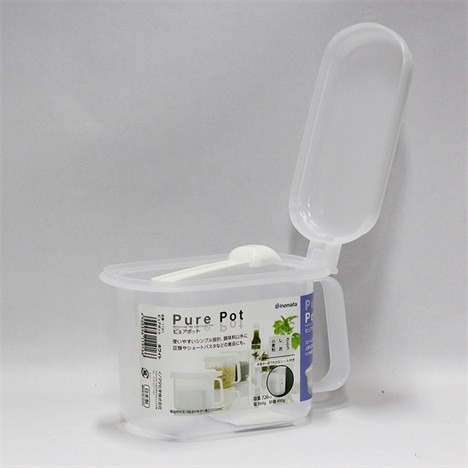 Ca đựng gia vị nắp liền Inomata Nhật Bản màu trắng 720ml