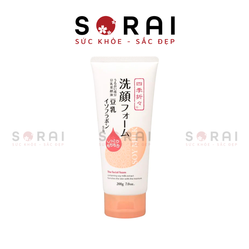 Sữa rửa mặt Kumano Soymilk Shikiori Nhật Bản dưỡng ẩm chiết xuất đậu nành 200g