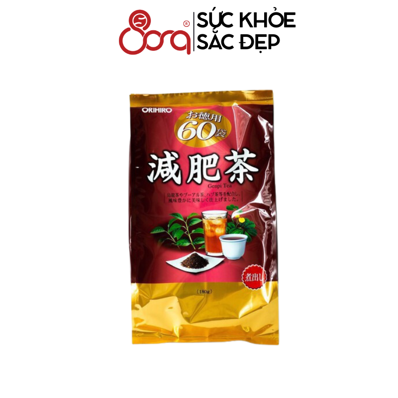 Trà thảo dược giảm mỡ bụng ORIHIRO Genpi Tea Nhật Bản túi 60 gói