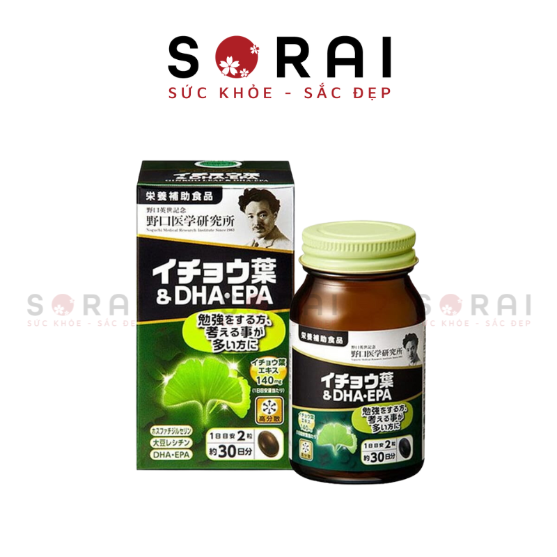 Bổ não bạch quả tiền đình Noguchi Nhật Bản hộp 60 viên