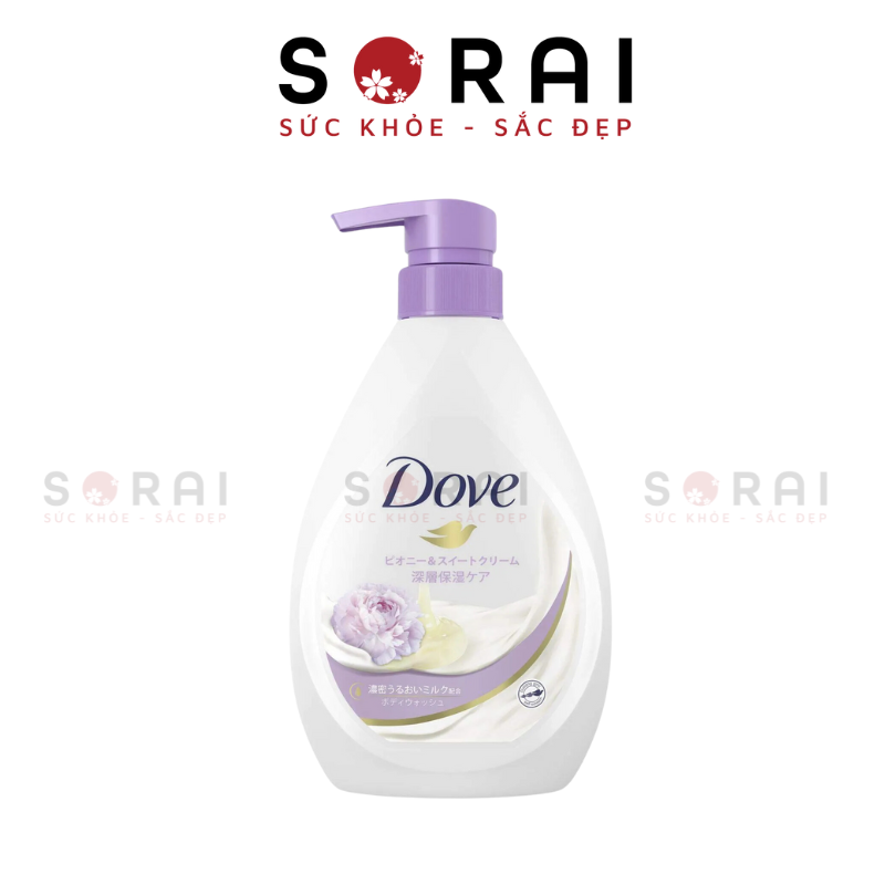 Sữa tắm Dove dưỡng ẩm cao cấp Lavender mẫu đơn Nhật Bản 500ml