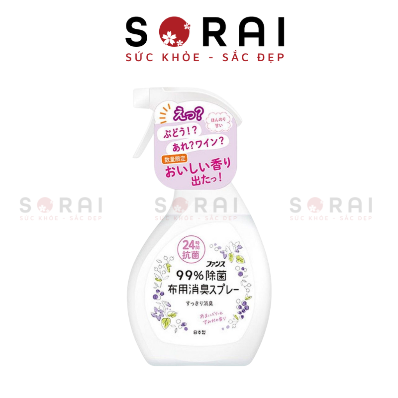 Xịt thơm kháng khuẩn quần áo hương hoa 380ml