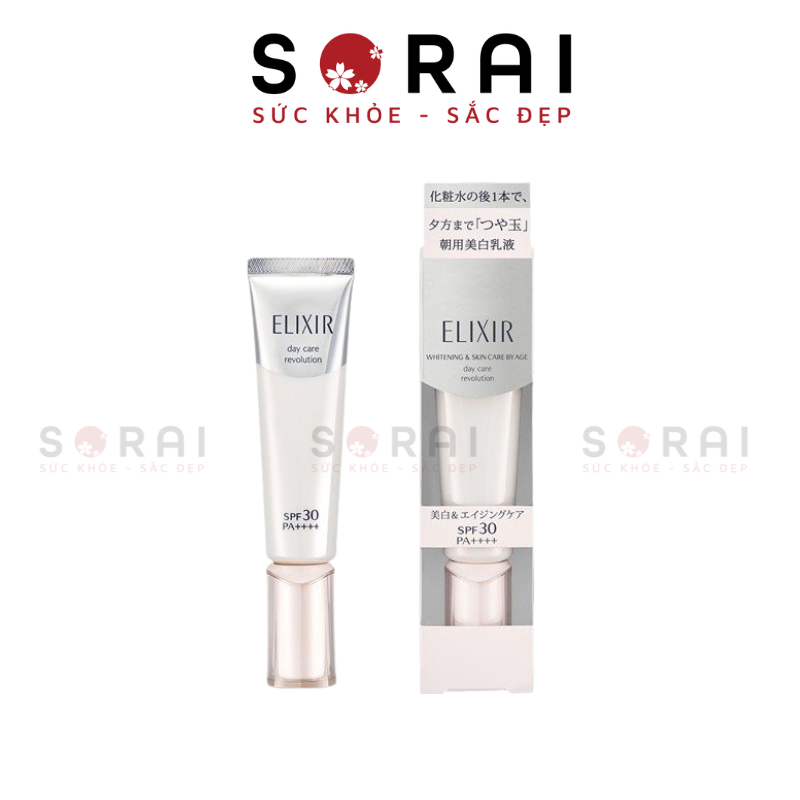 Kem dưỡng ngày trắng da, chống lão hóa Elixir Shiseido SPF 50+ PA ++++ 35ml (date 5/2026)