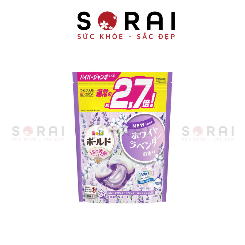 Viên giặt Bold P&G hương oải hương 30 viên (2025)