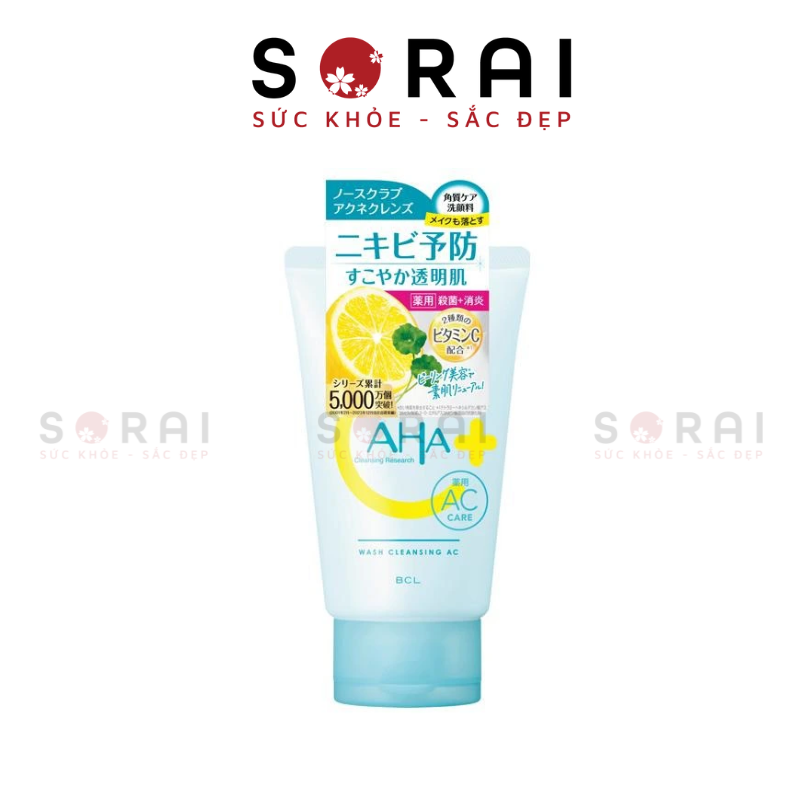 Sữa rửa mặt AHA ngừa mụn, sáng da Nhật Bản 120g