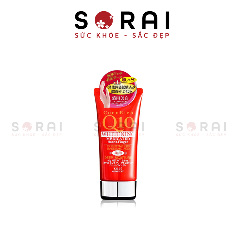 Kem dưỡng tay Q10 Kose Nhật Bản 80gram màu đỏ cấp ẩm cao
