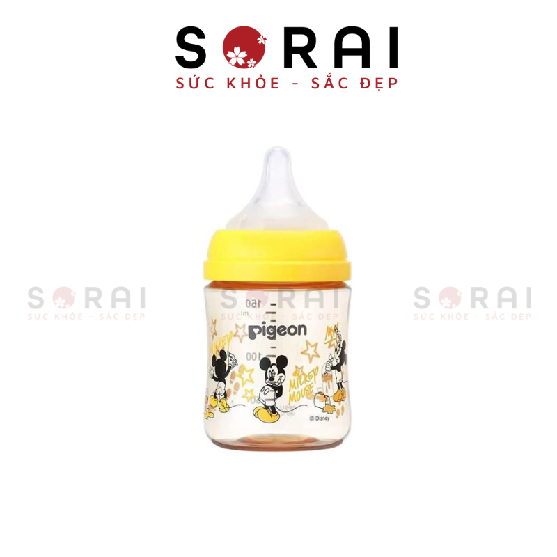 Bình sữa Pigeon 160ml mẫu mới (vàng)