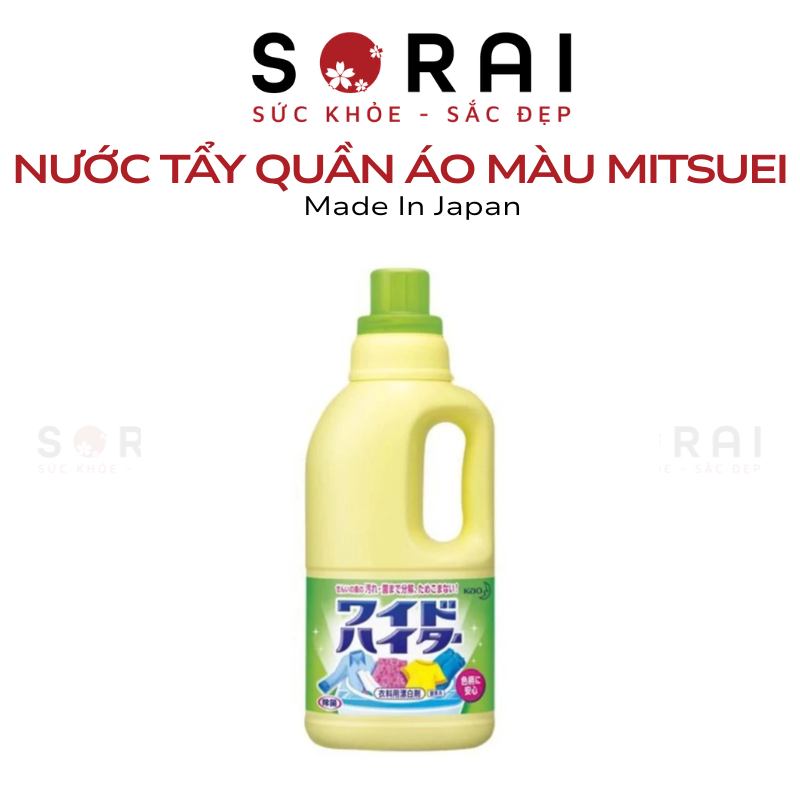 Nước tẩy dùng cho quần áo màu Mitsuei Nhật Bản can 1L