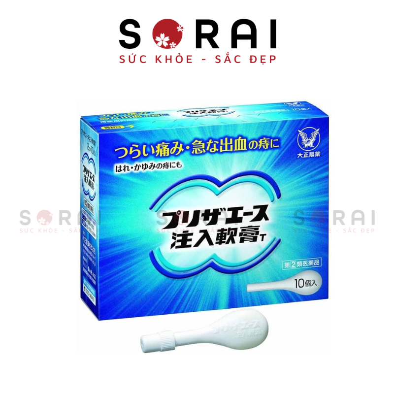 Viên đặt teo trĩ Taisho 10 ống, giảm đau, ngứa, rát, co trĩ Nhật bản