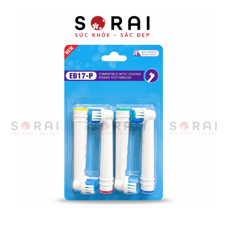 Set 4 đầu thay bàn chải điện Nhật bản