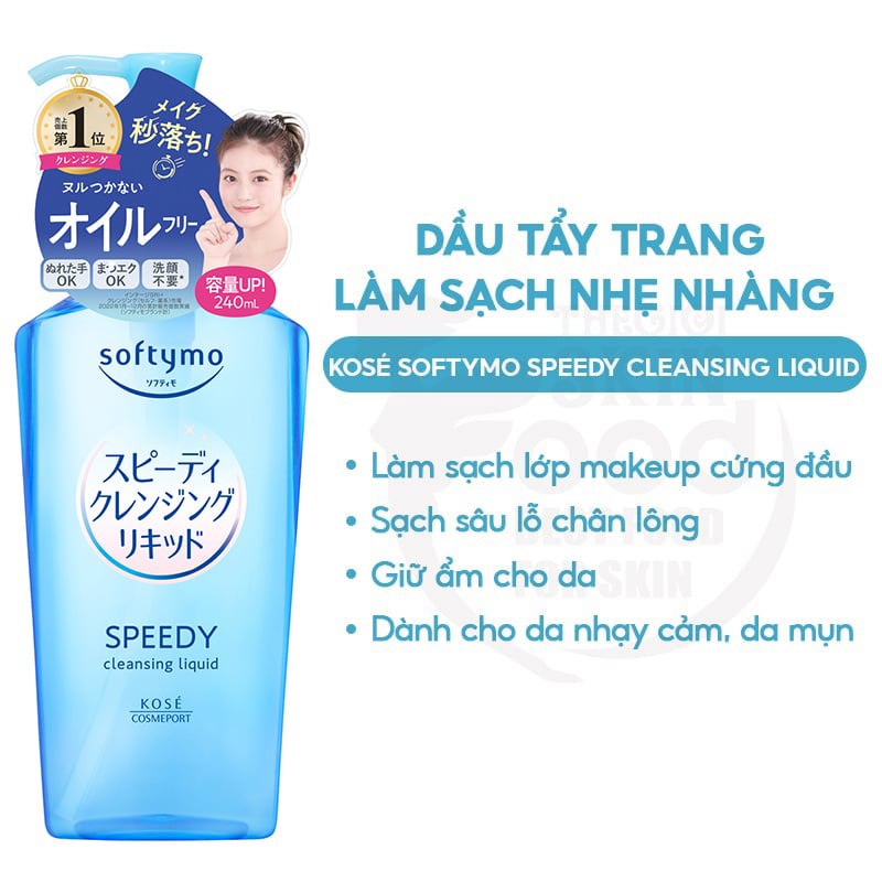 Dầu tẩy trang Kose Softymo Nhật bản 240ml (mẫu mới)