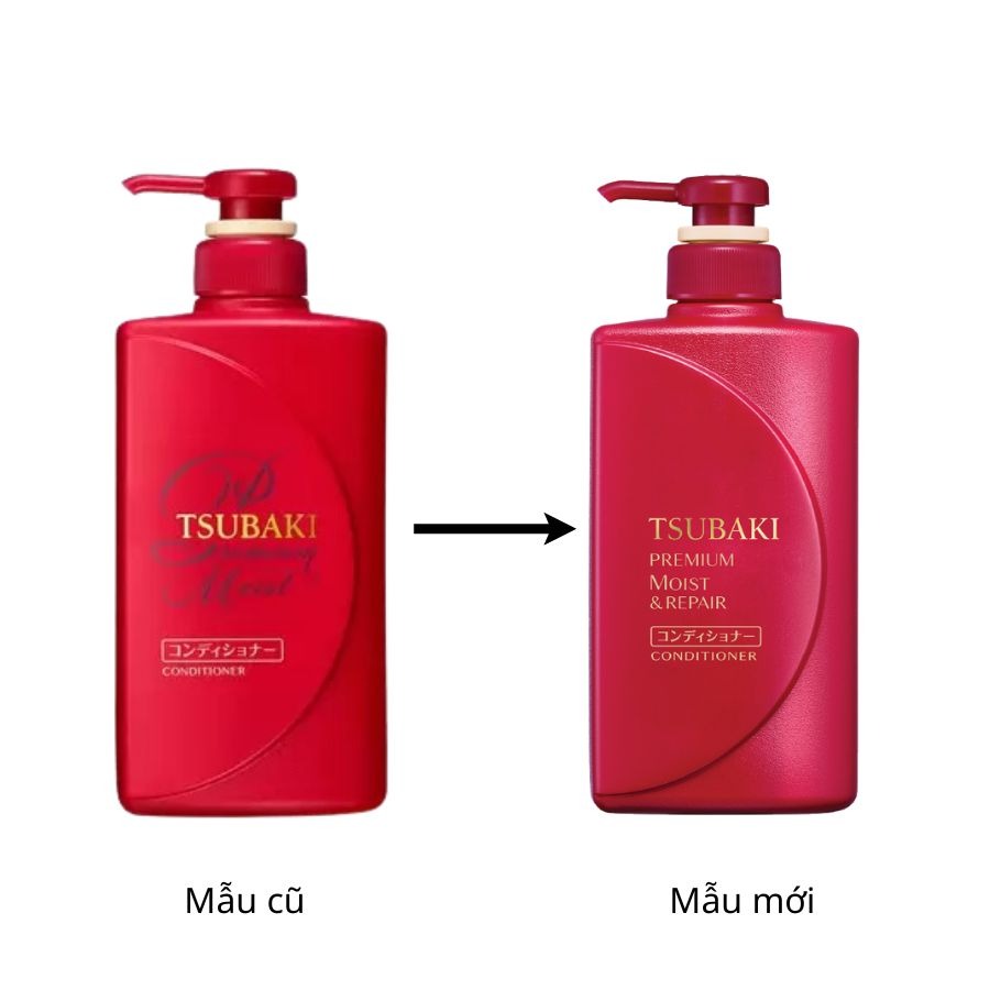 Dầu xả Tsubaki Premium Nhật Bản giúp tóc bóng mượt, chắc khỏe 490ml