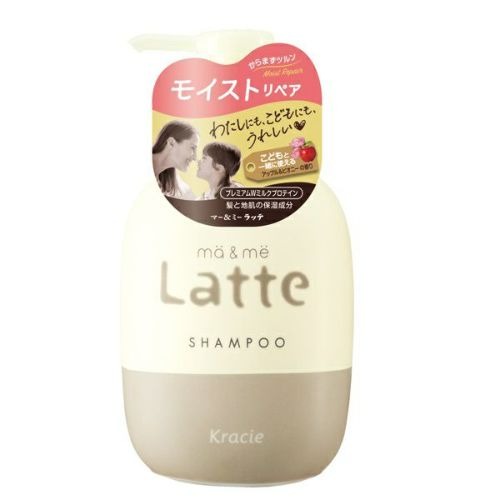 Dầu gội, dầu xả mẹ bé Latte Kracie dưỡng ẩm, phục hồi tóc 490ml 2y+