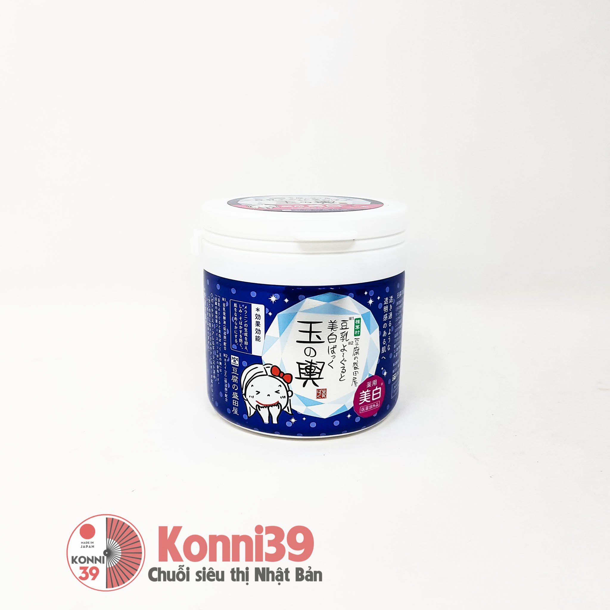 Mặt nạ đậu hũ sữa chua Tofu Moritaya 150g (2 Loại) W (xanh - dưỡng trắng)
