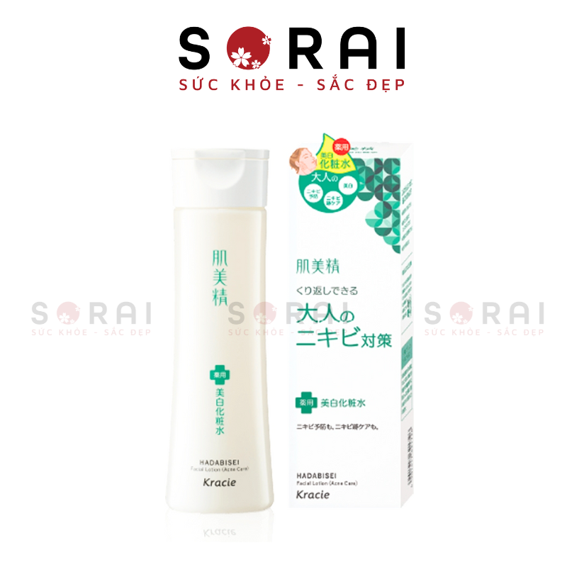Nước hoa hồng ngừa, trị mụn, trắng da Kracie 200ml