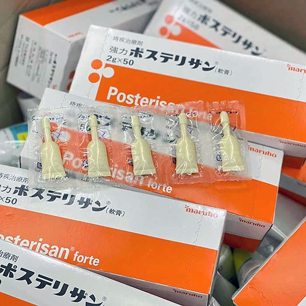 Kem bôi teo trĩ Posterisan Forte giảm đau, ngứa rát, nứt kẽ hậu môn Nhật Bản, 2g x 5 ống