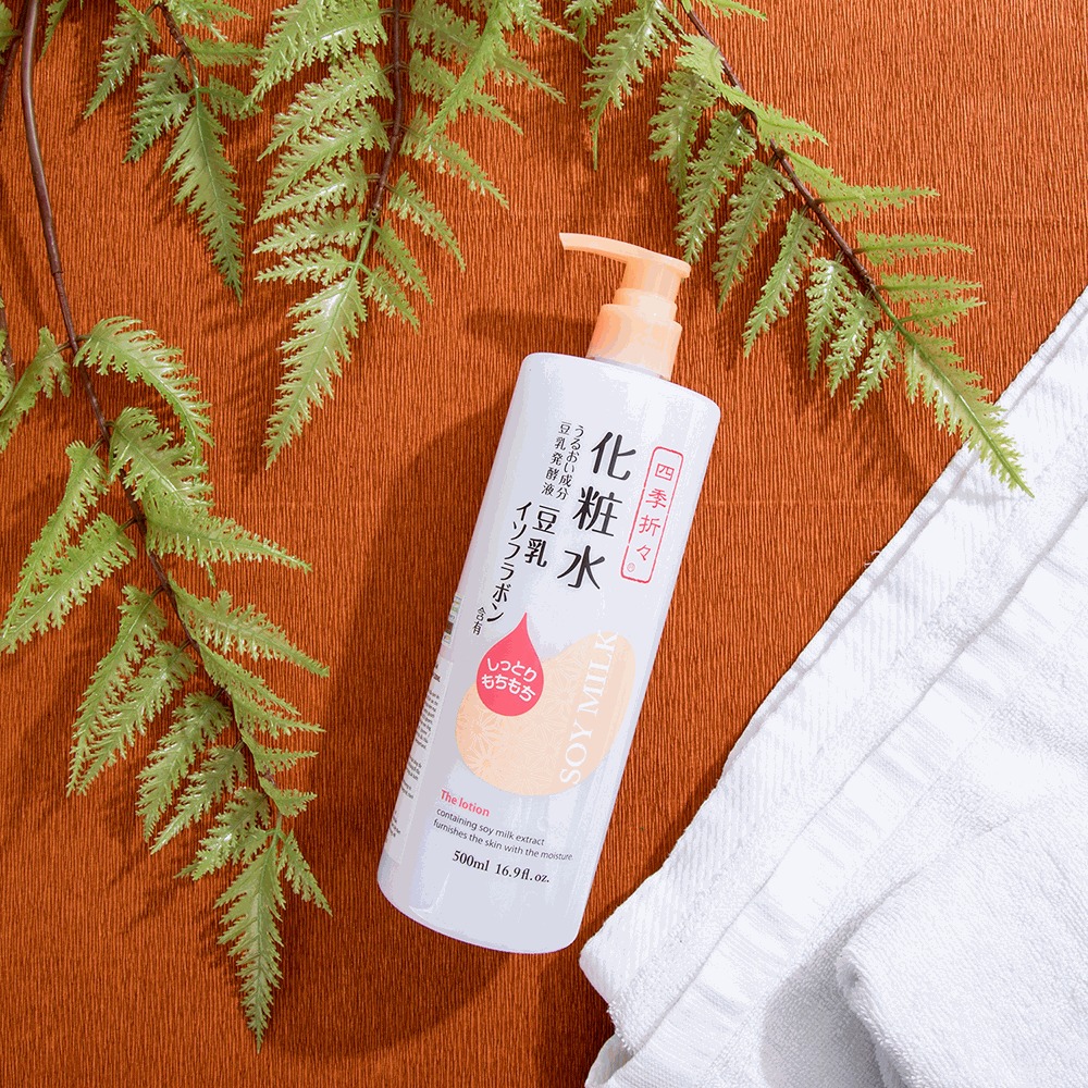 Nước hoa hồng Kumano Soymilk Shikiori dưỡng ẩm chiết xuất đậu nành Nhật Bản 500ml