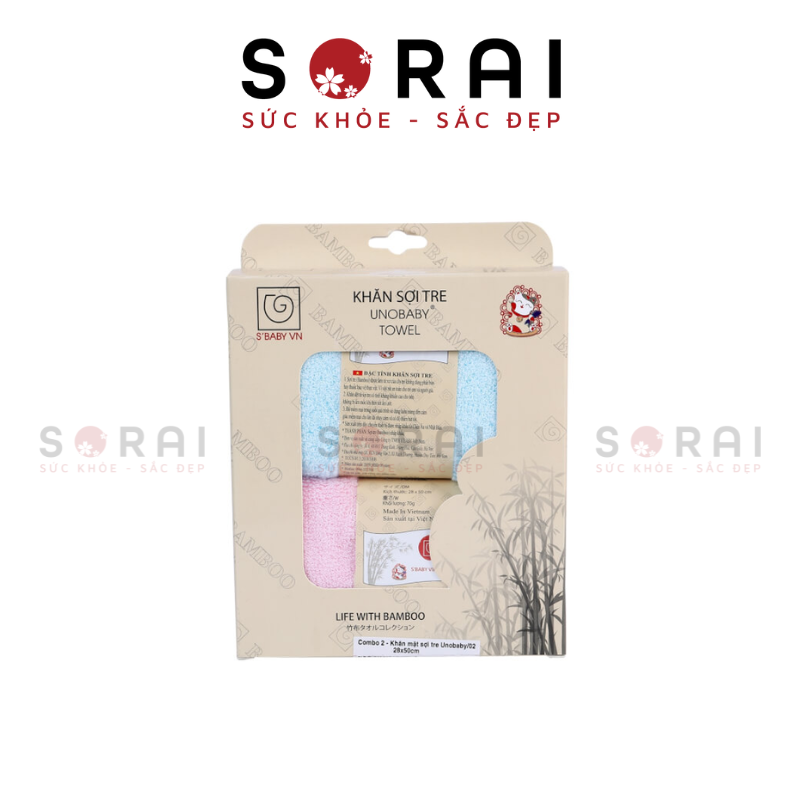 Khăn mặt sợi tre Takababy set 2 29x50cm