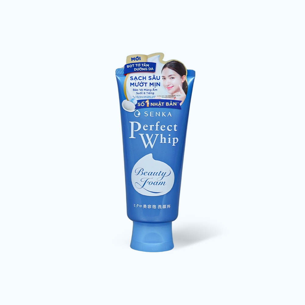 Sữa rửa mặt Senka Perfect Whip Nhật Bản 120g (xanh dương)