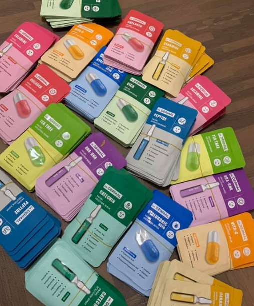 Mặt nạ miếng dưỡng da Dermal Solution Sheet Face Pack Nhật Bản (nhiều loại)