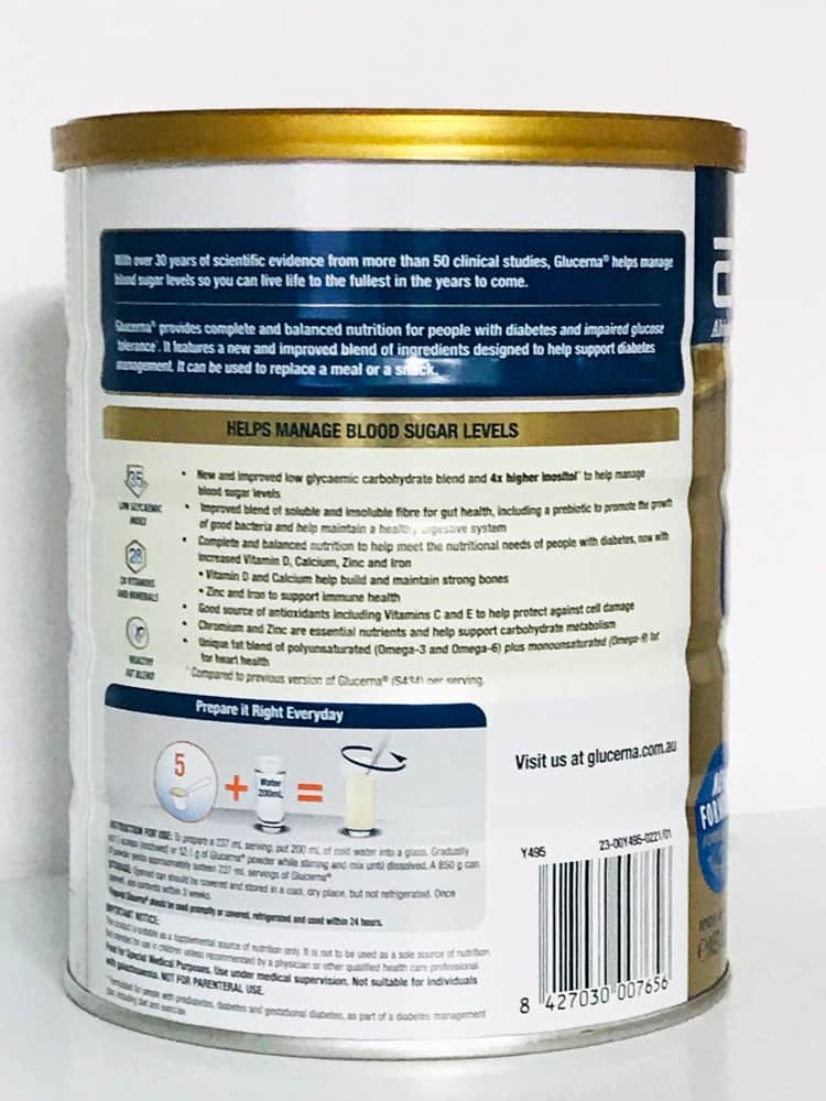 Sữa cho người tiểu đường Glucerna Úc lon 850g