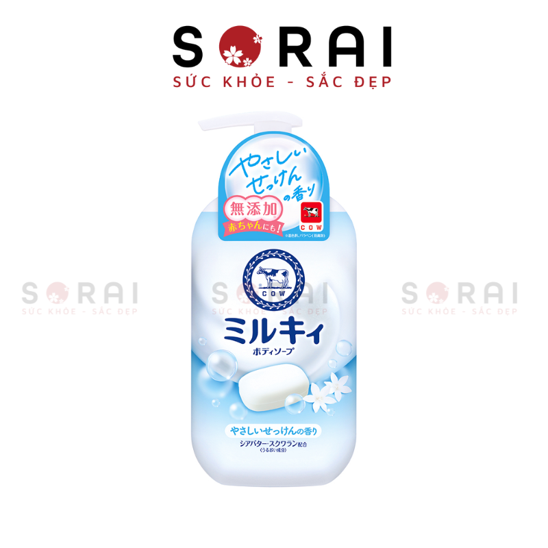 Sữa tắm Milky Body Soap Nhật Bản 550ml Hương sữa bò