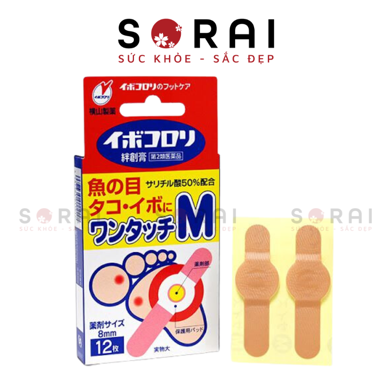 Miếng dán trị mụn cóc Ibokorori size M 12 miếng
