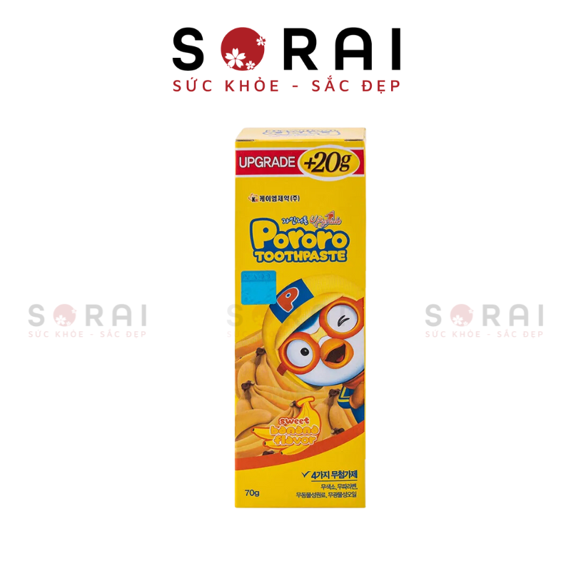 Kem đánh răng Pororo Hàn Quốc cho trẻ em vị chuối 70g