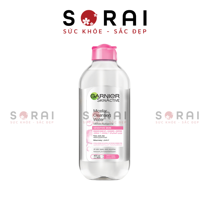 Nước tẩy trang Garnier Pháp dành cho da nhạy cảm 400ml